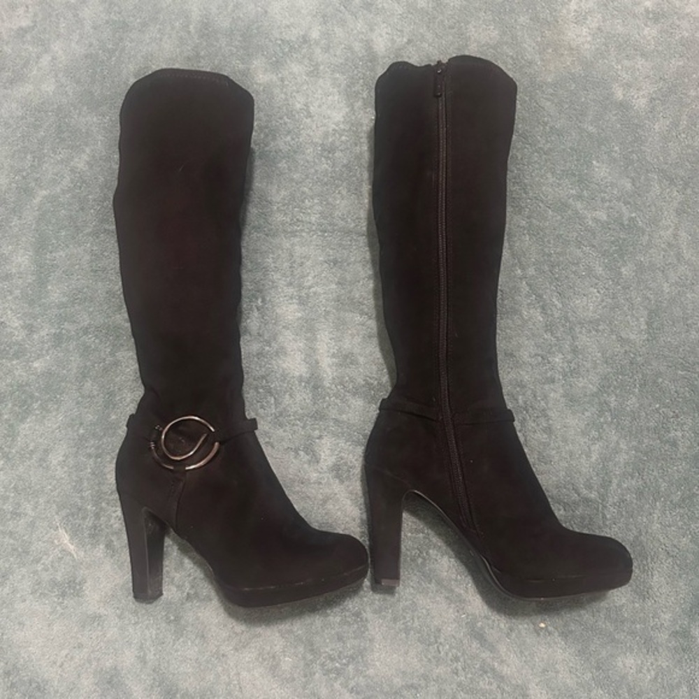 Impo Stretch Faux Suede Knee High Boots 6